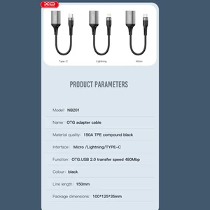 مبدل یو اس بی به لایتنینگ آیفونی اپل ایکس او