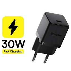 خرید شارژر دیواری فست تایپ سی 30 وات بیسوس