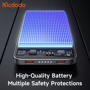 شارژر همراه فست شارژ تایپ سی پاوربانک آلومینیومی فوق العاده باریک نازک سبک مک دودو