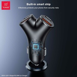 خرید شارژر فندکی فست شارژ ماشین تایپ سی 30 وات یاندو