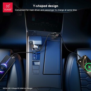 بهترین شارژر فندکی فست شارژ ماشین تایپ سی 30 وات یاندو