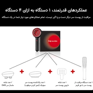 قیمت شانه ارتعاشی نور درمانی قرمز دوکو شیائومی برای مراقبت و  تحریک رشد مو