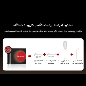 شانه ارتعاشی نور درمانی قرمز دوکو شیائومی برای مراقبت و  تحریک رشد مو