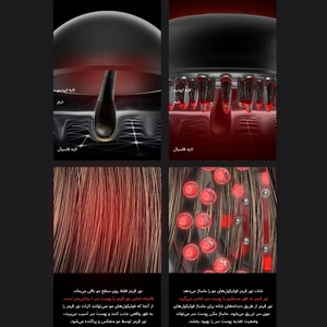 شانه ارتعاشی نور درمانی قرمز دوکو شیائومی برای مراقبت و  تحریک رشد مو