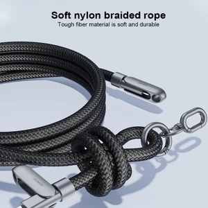 کابل دو سر تایپ‌سی فست شارژ با بند آویز گردنی گوشی یاندو