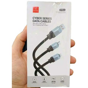 کابل سوپر فست شارژ چند منظوره 100 وات 6 آمپر 1 متری یاندو