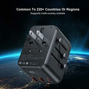 چند راهی برق مکعبی 2500 وات یک سوکت، دو یو اس بی و یک تایپ سی 20 وات یاندو