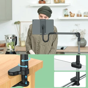 خرید پایه نگهدارنده مغناطیسی تبلت و گوشی موبایل رومیزی گیره‌ای پورودو