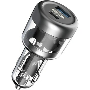 شارژر فندکی فست شارژ ماشین تایپ سی 35 وات طرح شفاف پاورولوژی PCCSR017