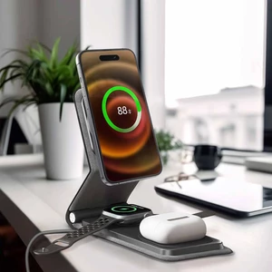 هولدر شارژر وایرلس مگ‌سیف گوشی، ایرپاد و ساعت هوشمند لِوِلو