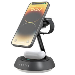 فروش شارژر وایرلس رومیزی گوشی موبایل، اپل واچ و ایرپاد لِوِلو