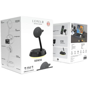 خرید شارژر بیسیم رومیزی گوشی موبایل، اپل واچ و ایرپاد لِوِلو