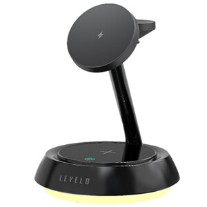 خرید شارژر وایرلس رومیزی گوشی موبایل، اپل واچ و ایرپاد لِوِلو