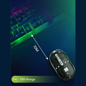 قمیت ماوس بی سیم طرح شفاف گرین لاین