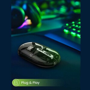 موس بی سیم طرح شفاف گرین لاین