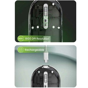 موس بی سیم طرح شفاف گرین لاین