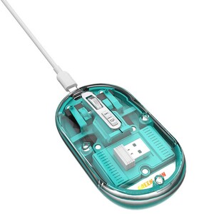 موس بی سیم طرح شفاف گرین لاین