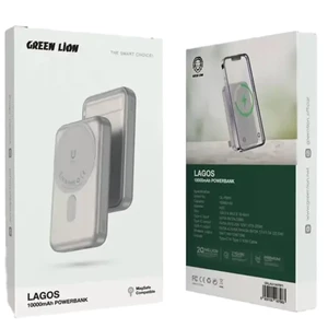 شارژر همراه بی سیم مگ سیف فست شارژ اپل گرین لاین