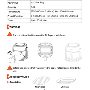 هواپز و گریل دوکاره پورودو سرخ کن بدون روغن