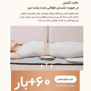 ماساژور تشکی قابل حمل کمر، سر، گردن، پا، ستون فقرات، پشت، باسن، ساق با فناوری موج هوا رپور