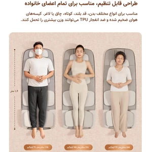 ماساژور تشکی قابل حمل کمر، سر، گردن، پا، ستون فقرات، پشت، باسن، ساق با فناوری موج هوا رپور