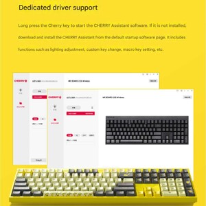 کیبورد مکانیکی گیمینگ بی سیم سه حالته چری