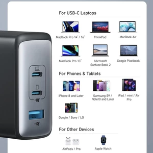 آداپتور مسافرتی تایپ سی یو اس بی فست شارژر لپ تاپ مک بوک انکر