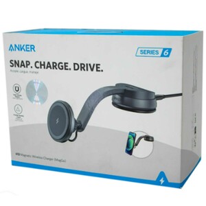 هولدر شارژر وایرلس آیفون داخل خودرو انکر همراه با شارژ فندکی و کابل دو سر تایپ‌سی