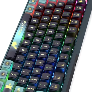 کیبورد مکانیکی گیمینگ بی سیم سه حالته شارژی پوکمون چری