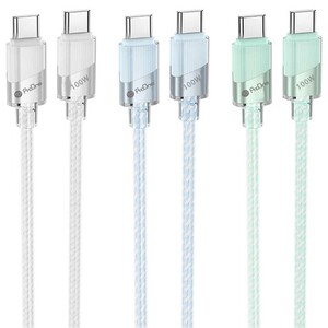 کابل شارژ سریع تایپ سی به تایپ سی 100 وات یک متری پرووان PCC133