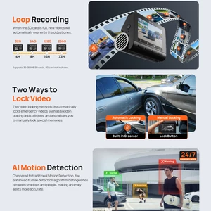 دوربین ثبت کننده تصاویر خودرو دوربین فیلمبرداری عقب و جلو ماشین شیائومی