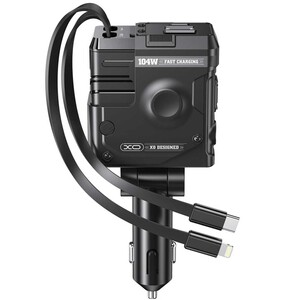 شارژر فندکی فست شارژ ماشین 104 وات Type-C، Lightning، USB-A ایکس او CC66