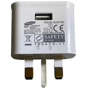 شارژر دیواری اصلی یو اس بی 5 وات 1 آمپر سامسونگ ETA0U83UWE