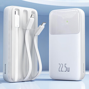 شارژر همراه 20000 میلی آمپر با کابل همراه بیسوس