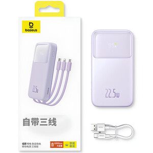 پاوربانک 22.5 وات 20000 با کابل همراه بیسوس