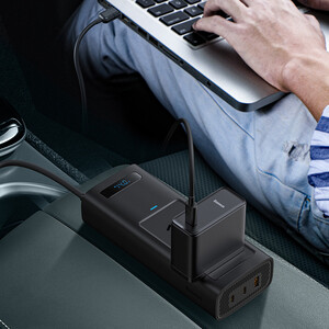 اینورتر ولتاژ و شارژر 150 وات خودور بیسوس