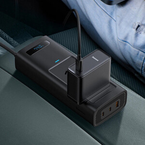 اینورتر ولتاژ و شارژر 150 وات خودور بیسوس