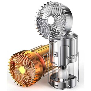 چراغ کمپینگ و پنکه شارژی قابل حمل سولار چند منظوره اسمایلینگ‌شارک FS-116