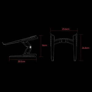 پایه لپ تاپ تاشو قابل تنظیم بونروی