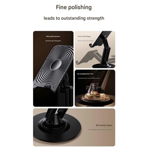 بهترین هولدر گوشی موبایل و تبلت رومیزی فلزی تاشو با چرخش 360 درجه بونروی