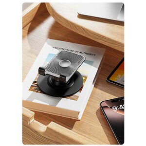 هولدر گوشی موبایل و تبلت رومیزی فلزی تاشو با چرخش 360 درجه بونروی