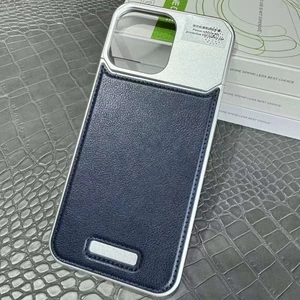 قاب مگ سیف آلومینیوم چرمی آیفون 15 پرو مکس