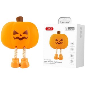 بهترین چراغ خواب فانتزی رومیزی شارژی طرح کدو تنبل ایکس‌او