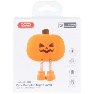 چراغ خواب فانتزی رومیزی شارژی طرح کدو تنبل ایکس‌او
