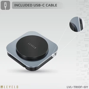 هولدر شارژر وایرلس مگ‌سیف گوشی، ایرپاد و ساعت هوشمند لِوِلو