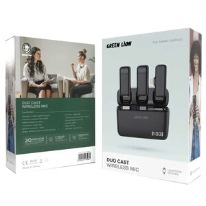 فروش میکروفون یقه‌ای بی سیم لایتنینگ دوکاربره گرین لاین