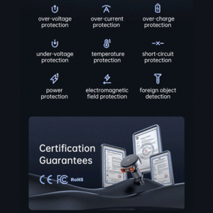 خرید هولدر وایرلس 15وات و شارژر فندکی با کابل جمع شونده مک دودو