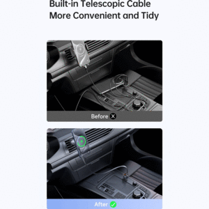 قیمت هولدر وایرلس 15وات و شارژر فندکی با کابل جمع شونده مک دودو