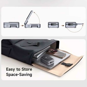 خرید استند و شارژر بی سیم آیفون سری 12 و بالاتر 15 وات چهار کاره رومیزی تاشو مک‌دودو