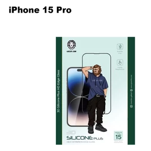 کیفیت گلس سه بعدی با حاشیه سیلیکونی نازک و خمید آیفون 15 پرو موکوسون